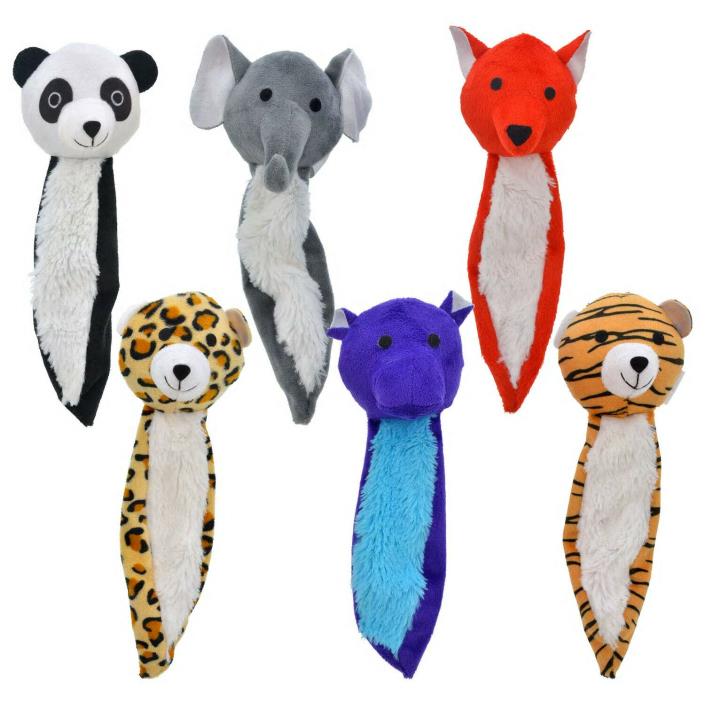 8.25-in. No Stuffing Plush Animal Dog Toys Material: Fabric.