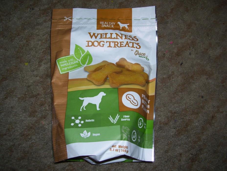 Wellness dog treats-peanut butter flavor-5.1 oz bag-holistic, corn/soy free