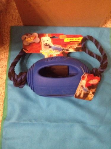 NERF Dog Tuff Tug BNWT Blue Durable Rubber Interactive Toy 18in/ 45.5 cm