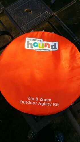 Zip & Zoom Outdoor Agility Kit, 3 Obstacle Dog Agility Kit with Dog Tunnel Weave