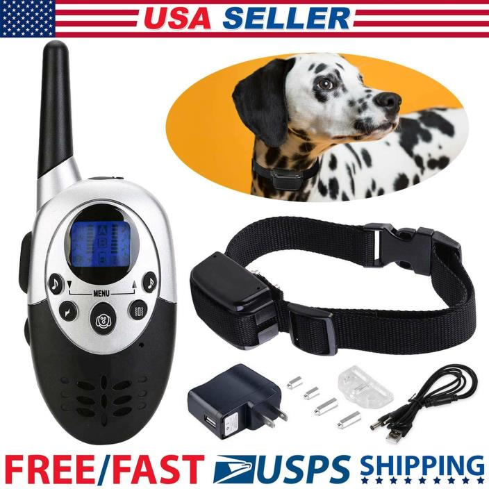 1000 Feet Waterproof Dog Shock Collar Wiz Remote Electric For Large Pet Training