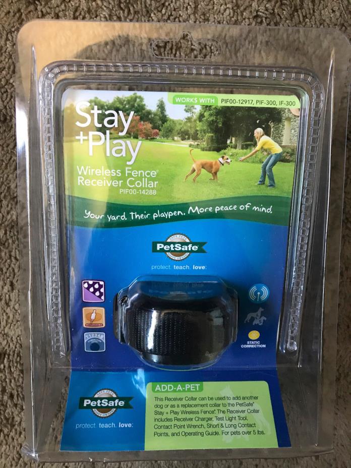 Petsafe Stay and Play Wireless Fence Receiver Collar for dogs. PIF00-14288 new!