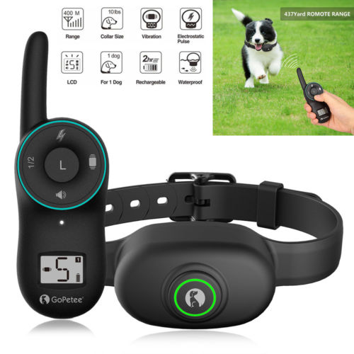 437Yard Dog Waterproof Electric Shock Vibrate Remote Training Barker Collar