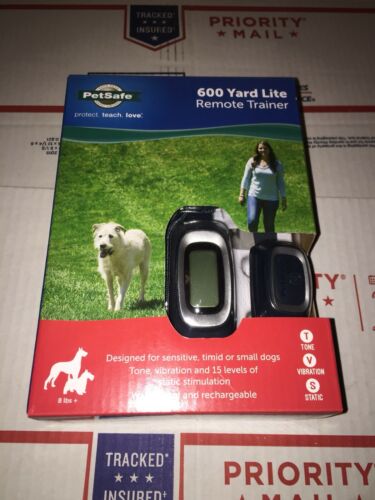 PetSafe 600 Yard Lite Remote Dog Trainer Rechargeable 15 Levels-FACTORY SEALED