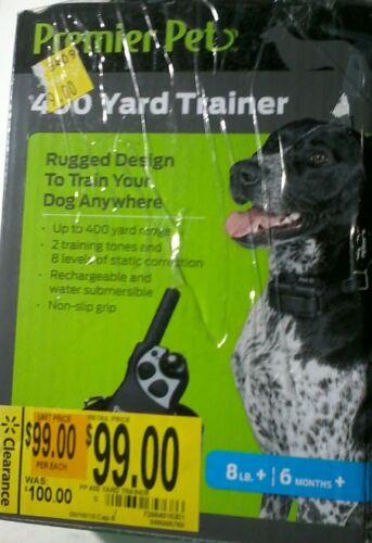 Premier Pet 400 Yard Remote Trainer with Tone/Beep and 8 Levels of Static Rech