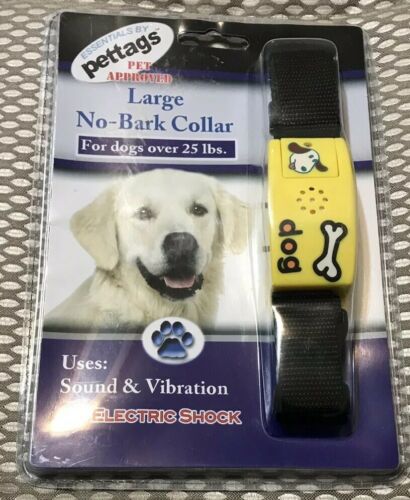 NIP Pettags Large Dog No-Bark Collar/No Electric Sock - Sound & Vibration - NEW