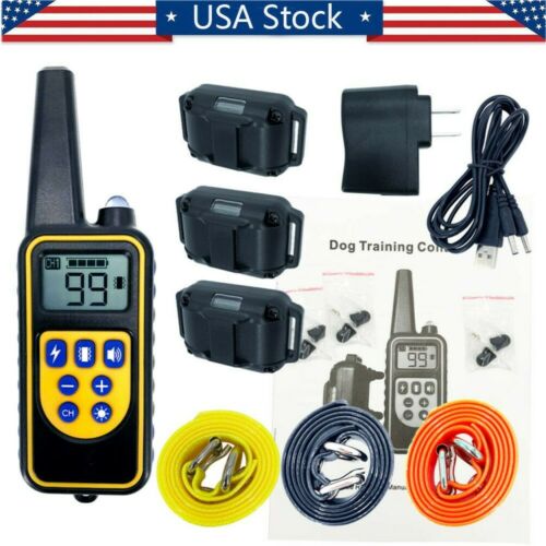 Dog Shock Collar With Remote Waterproof Electric for Large 880 Yard Pet Training