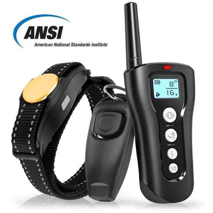 Amakin Shock Collar for Dogs Upgraded 1000ft Dog Training Collar Remote Sm/Med