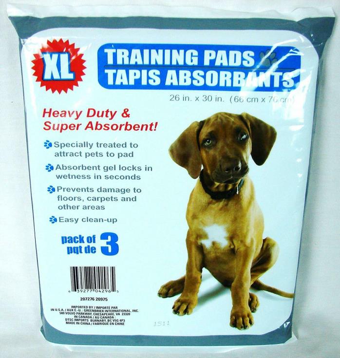 Greenbrier Puppy Training Pads Heavy Duty and Super Absorbent XL 26 x 30 Inch