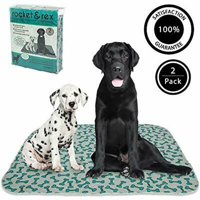 Rocket & Rex Washable, Reusable, Pet Training And Puppy Pads. 2-Pack Travel,