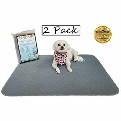 Kluein Pet Washable Pee Pads For Dogs, 2 Pack XL 34 X 36, Grey, Waterproof Puppy
