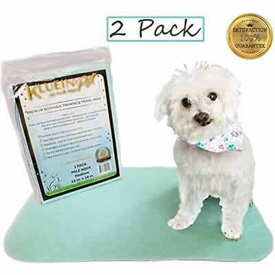 Kluein Pet Washable Dog Pee Pads, Absorbent Waterproof Reusable Puppy 2-Pack 18