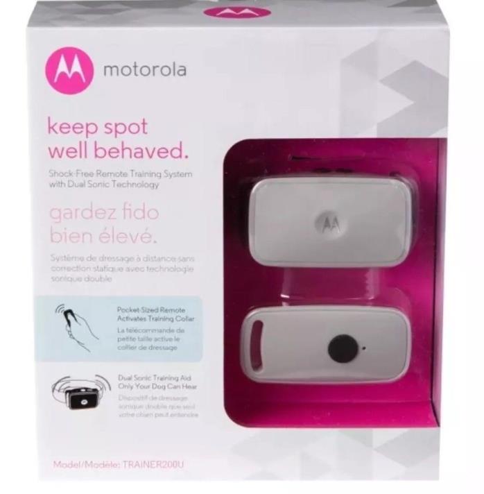 Motorola Shock-Free Remote Training System Dual Sonic Technology Dog Collar NEW!