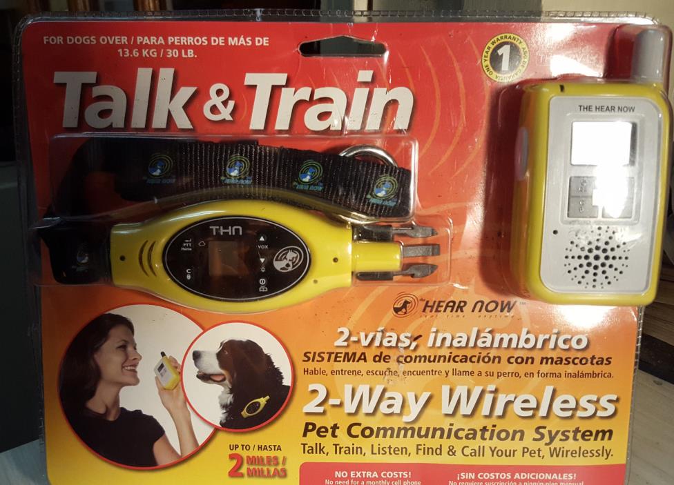 Talk and Train 2-Way Wireless Pet Training Collar 2 Mile Range Lost Dog Vet NEW