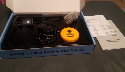 E-Collar Mini Educator 1/2 Mile Remote Dog Trainer Model ET-300 VG USED