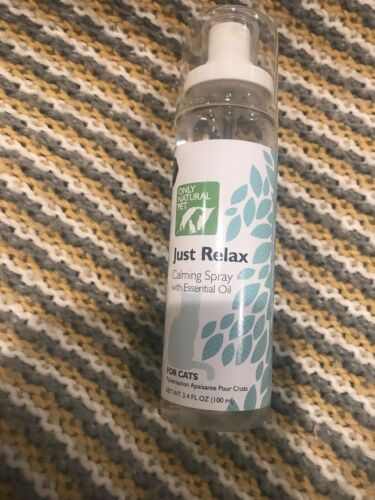 Brand New Only Natural Pet Just Relax Calming 3.4oz Cat Spray Free Shipping