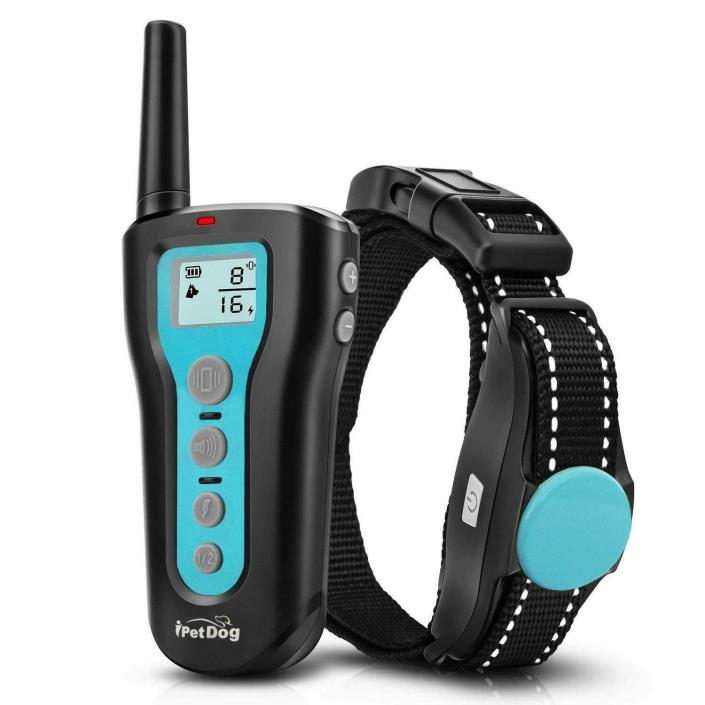 Dog Training Collar 1000ft Remote Rechargeable & Waterproof for Sm, Med, Lg Dogs