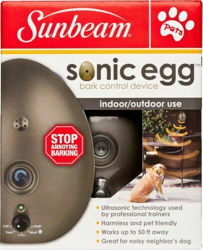 New Sunbeam Sonic Egg Ultrasonic Dog Bark Control Device