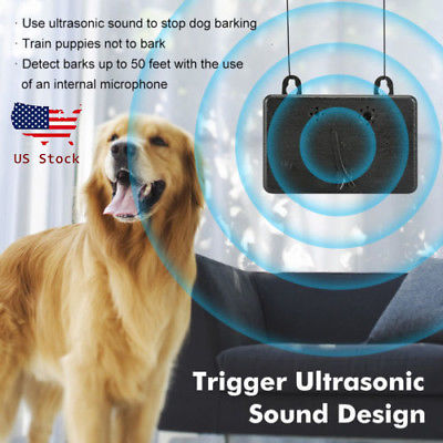Anti Barking Device Ultrasonic Dog Bark Control Sonic Deterrent Silencer Tool US