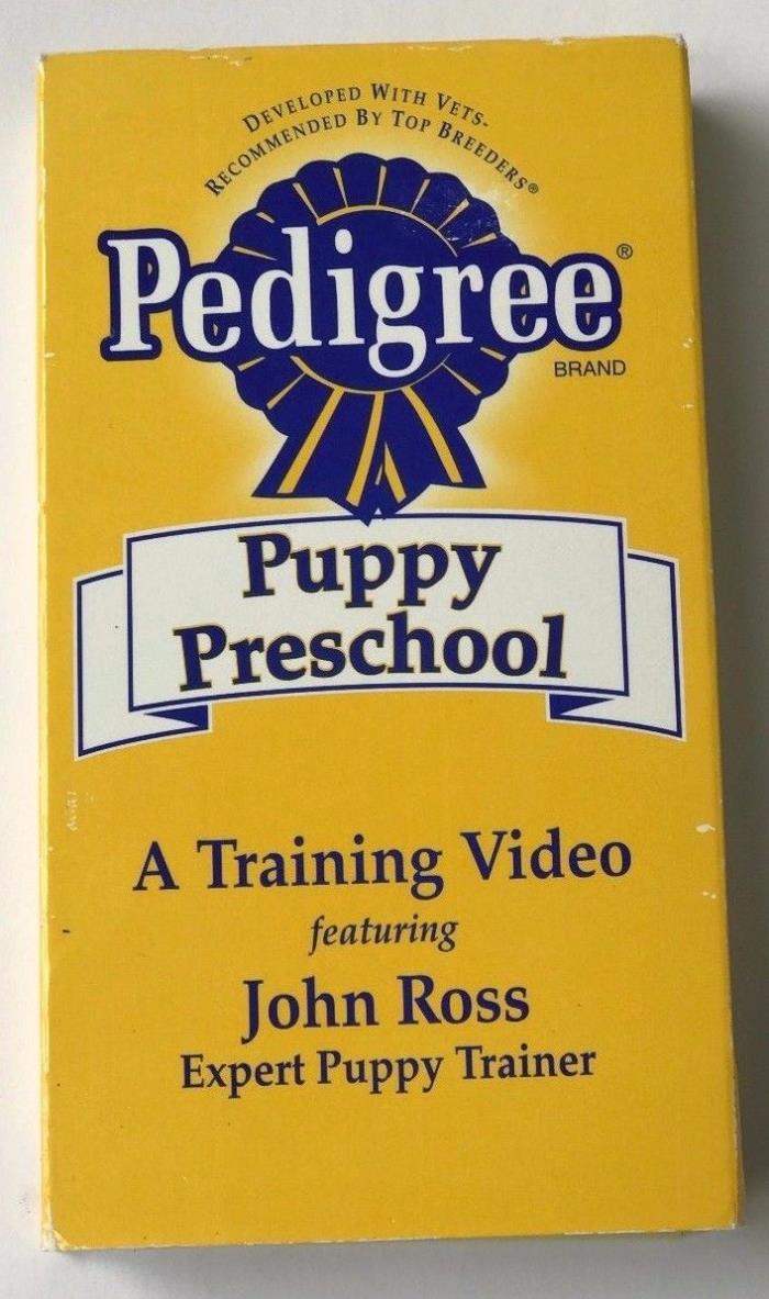 Pedigree Puppy Preschool Training Video VHS with John Ross Expert Puppy Trainer