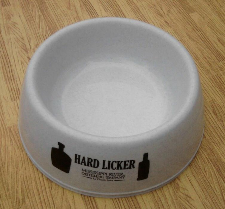 Hard Licker Plastic Pet Bowl Set ~ Mississippi River Distilling Company LeClaire