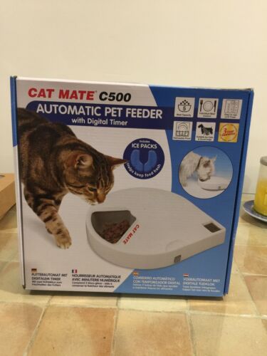 Cat Mate C500 Automatic Pet Feeder with Digital Timer for Cats and Small Dogs