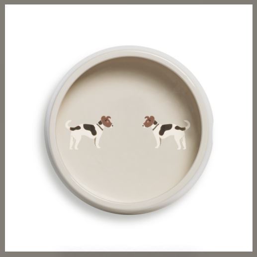 Fenella Smith Jack Russel Round Dog Bowl • New