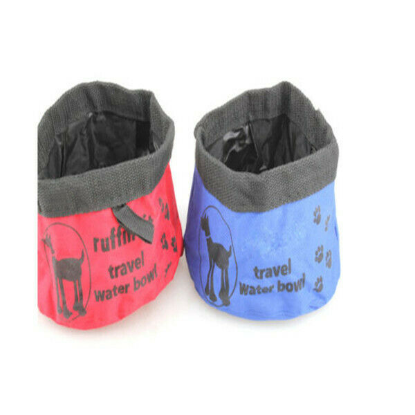Pet Dog Cat Collapsible Foldable Travel Camping Food Water Feeder Bowl Dish