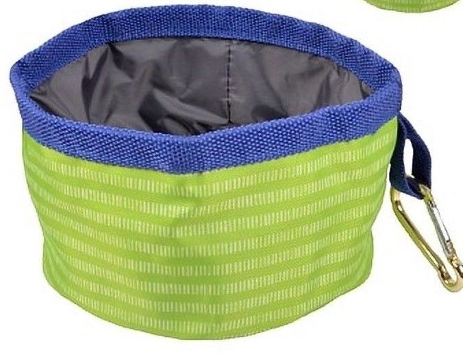 Cat and Dog Food and Drink Bowl Green/Blue Portable Food Bowl for Dogs & Cats