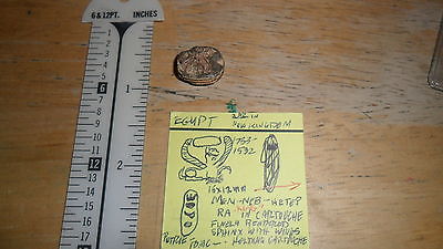 ANCIENT EGYPT SCARAB Ca 1783 - 1532 BC MENNEBHETE? SPHINX HOLDING CARTOUCHE