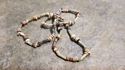 Ancient EGYPTIAN Mummy Bead Necklace #6 Restrung, 600 - 300 BC 16