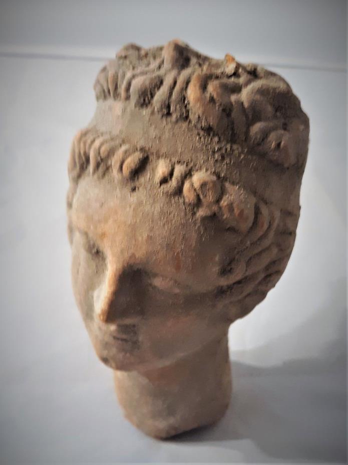 Ancient Hellenistic Greek Terracotta Aphrodite Diana Artemis Head Bust