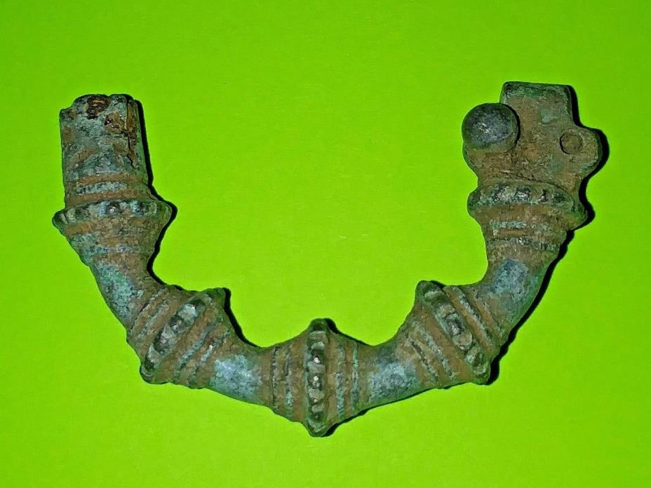 Ancient Greek Bow Brooch 400 BC authentic artifact jewelry pin old antique VG-VF