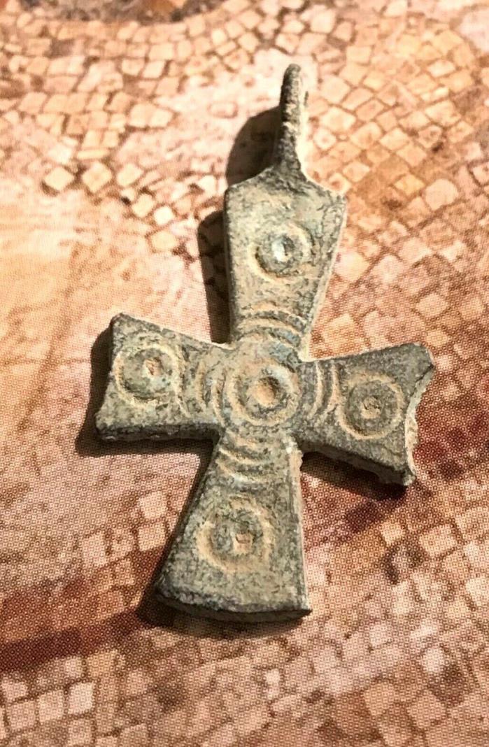Cross Jesus Christ Byzantine Ancient Greece / Cross of Jesus in Bronze , a relic
