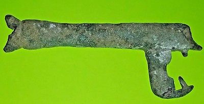 MEDIEVAL KEY 1100 AD-1400 AD large genuine antique tool lock treasure chest old