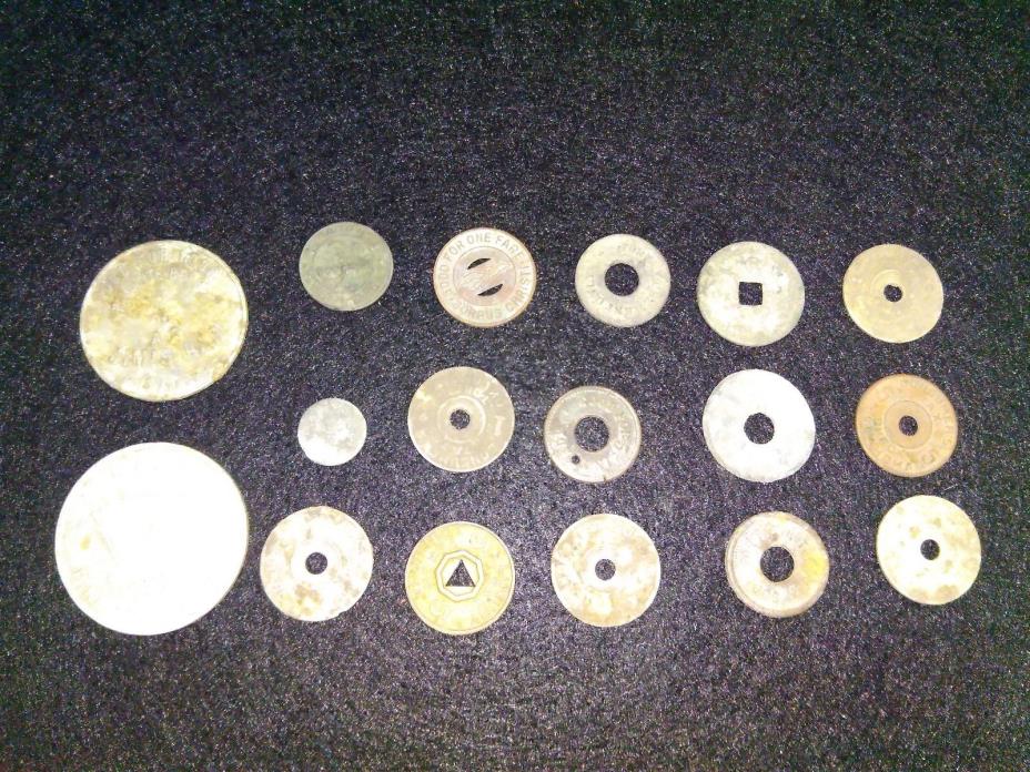17 Antique Tokens - Sea Recovery Artifact Ship Wreckage