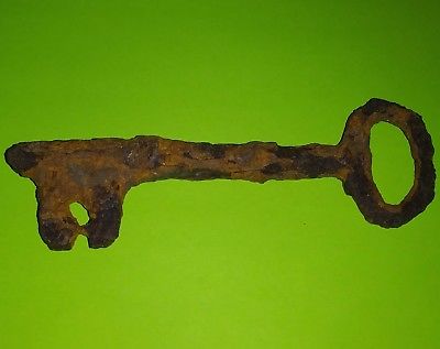 HUGE Authentic MEDIEVAL DOOR KEY 1100 AD-1400 AD old antique tool for gate lock