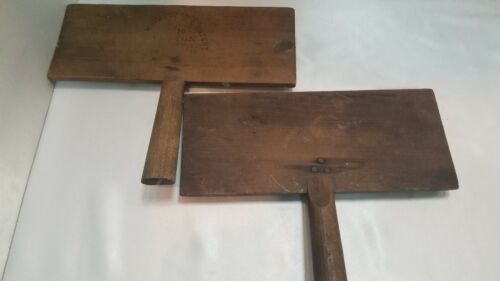VINTAGE  NO. 10 OLD WHITTEMORE COTTON COMB CARDERS WOOL TOOLS, 2 ,one stamped