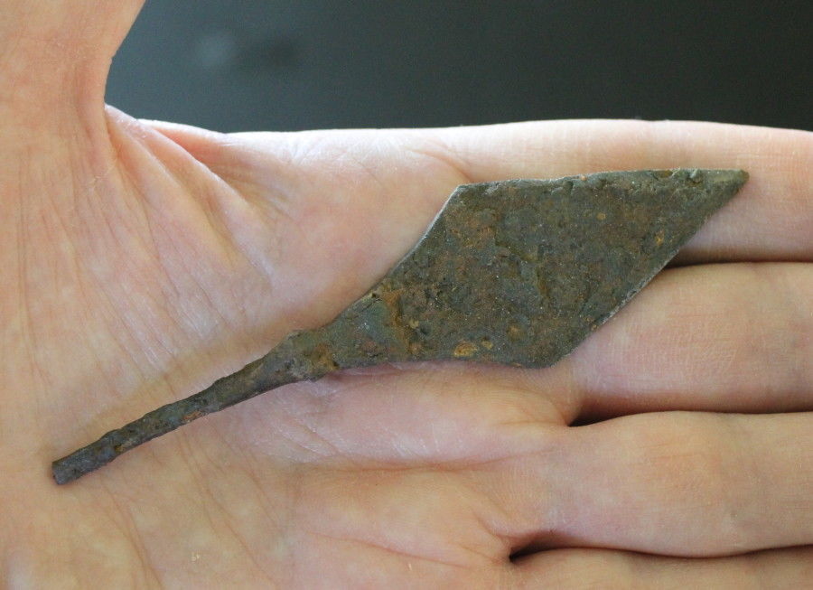 Medieval iron arrowhead Eastern Europe 8th through 14th century