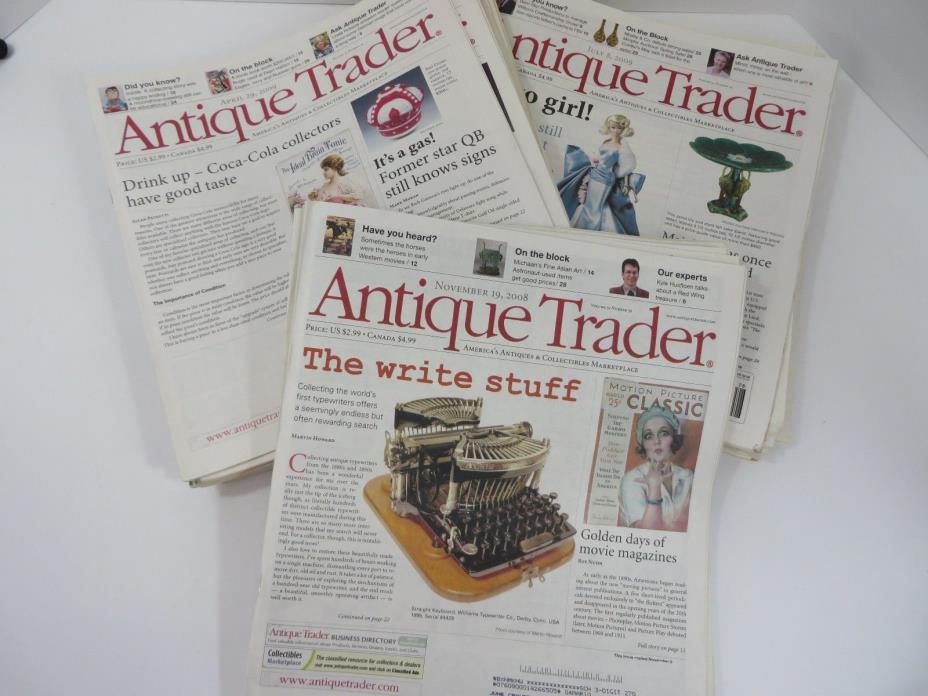 Antique Trader Publication Back Issues 2008-2009 Lot of 34 #9649
