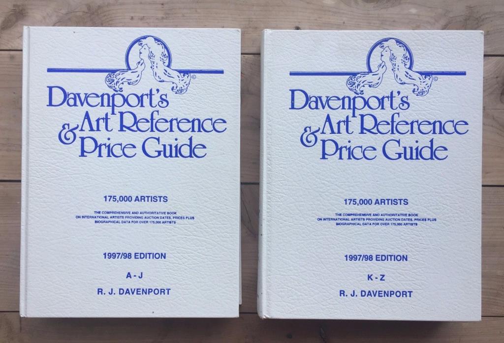 Davenport's Art Reference & Price Guide 2 Volume Set A-J & K-Z 1997-1998 Edition