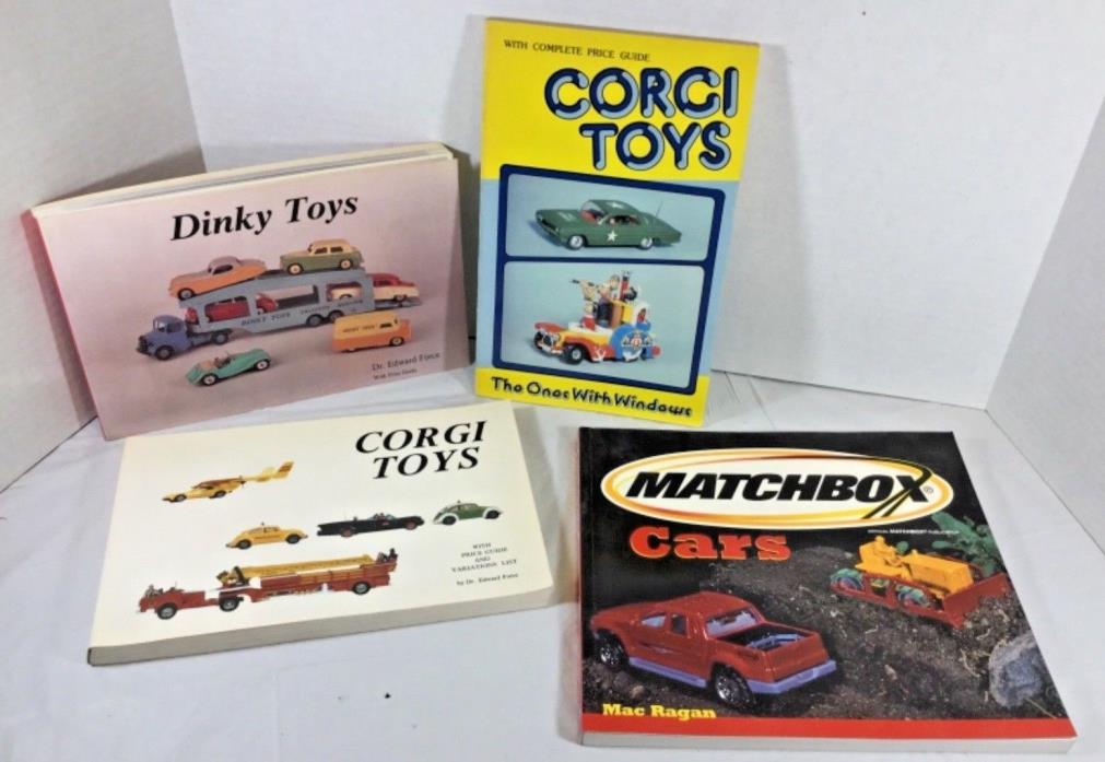 CORGI TOYS DINKY MATCHBOX PRICE GUIDE LOT 4 BOOKS cl