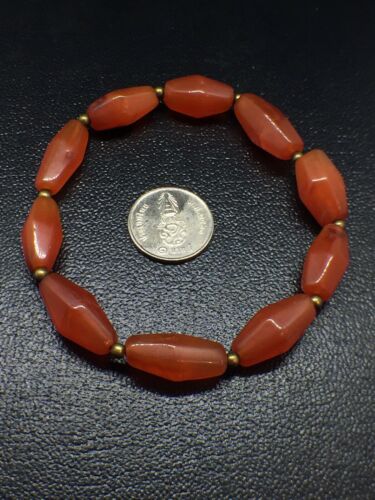 Roman Old Agate Braslate Beautiful Cutting Shapes Unique Style 10 Beads Rare