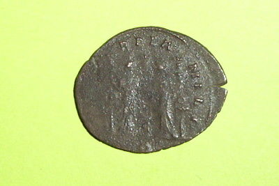 Aurelian 275 AD ancient ROMAN COIN two Concordia military standards antique good