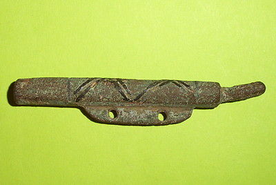Medieval PURSE BAR handbag authentic niello inlay old artifact antique good rare