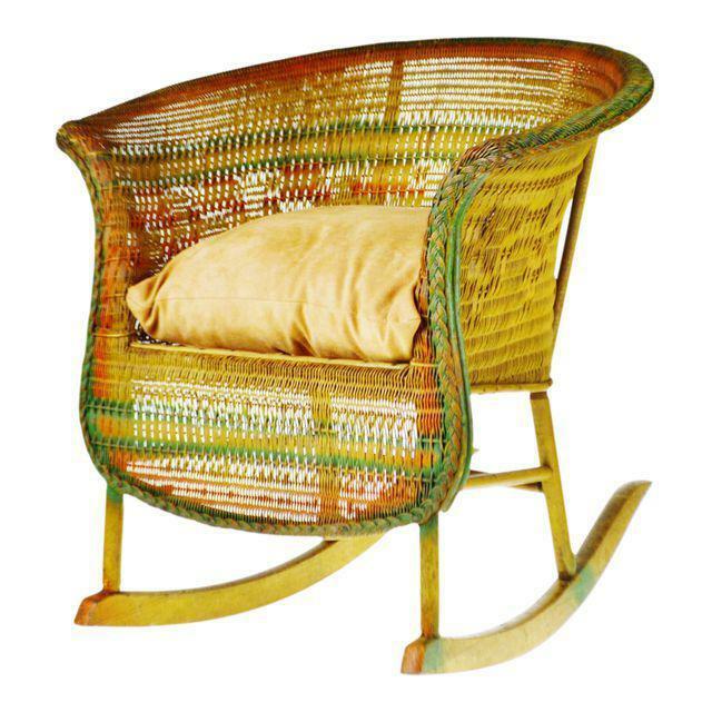 Early Child's Wicker Rocking Chair