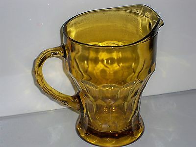 AMBER GLASS PITCHER