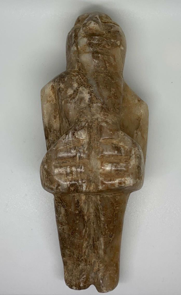 Antique Pre-Columbian Taino Carved Stone Figure 5 3/4 x 2.5