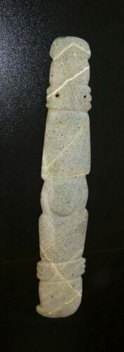 Pre-Columbian OLMEC Carved Green Stone/Jade Pendant -~ 800BC-100AD