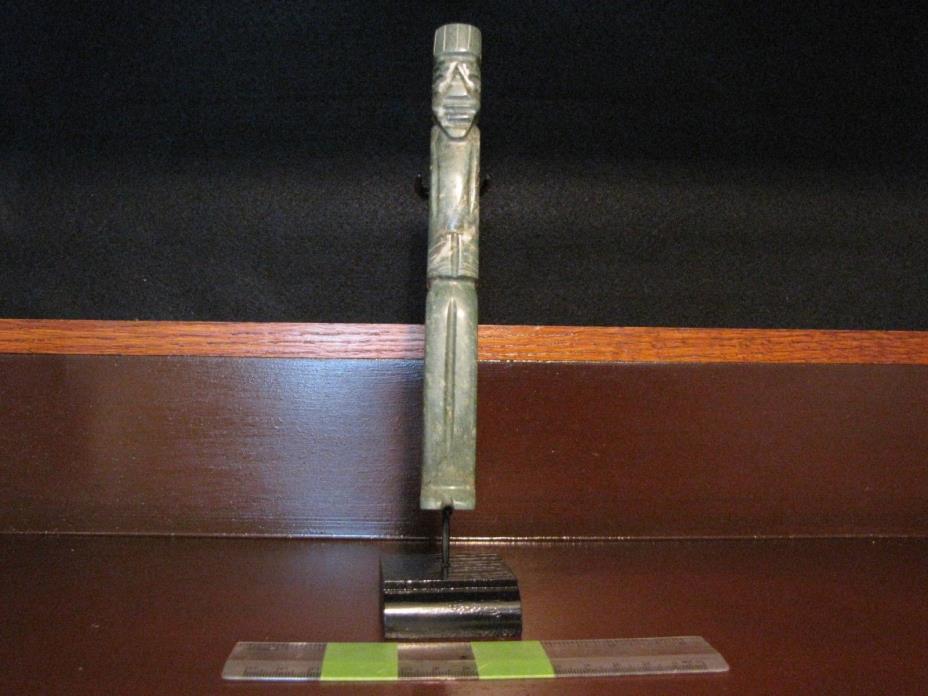Pre Columbian, Jade/Greenstone, Costa Rican Bar Pendant, Early Class. 300 600 AD